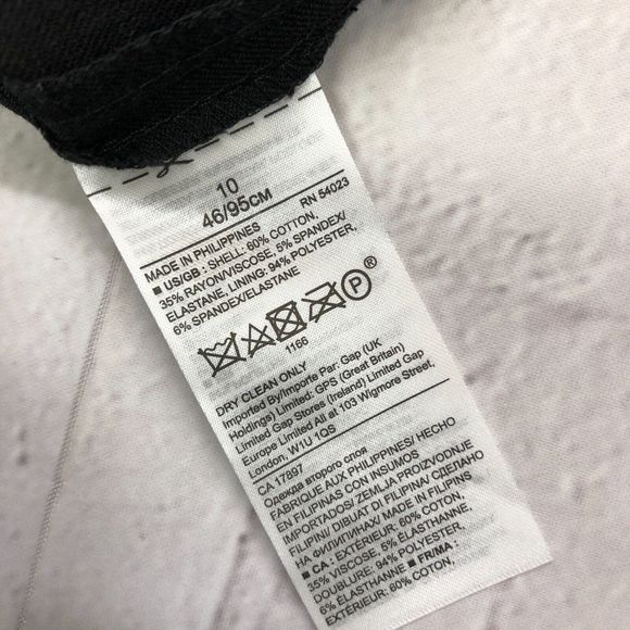 Banana Republic Women Cap Sleeve Sheath Dress Size 10 Cotton Blend Black B211 -3 - Picture 7 of 14